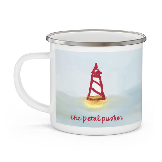 Lighthouse Museum Boat Mug - Striped lighthouse