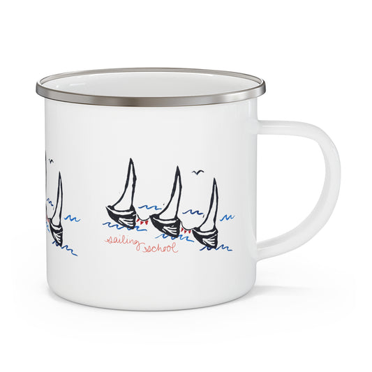 Lighthouse Museum Boat Mug - Sailboats