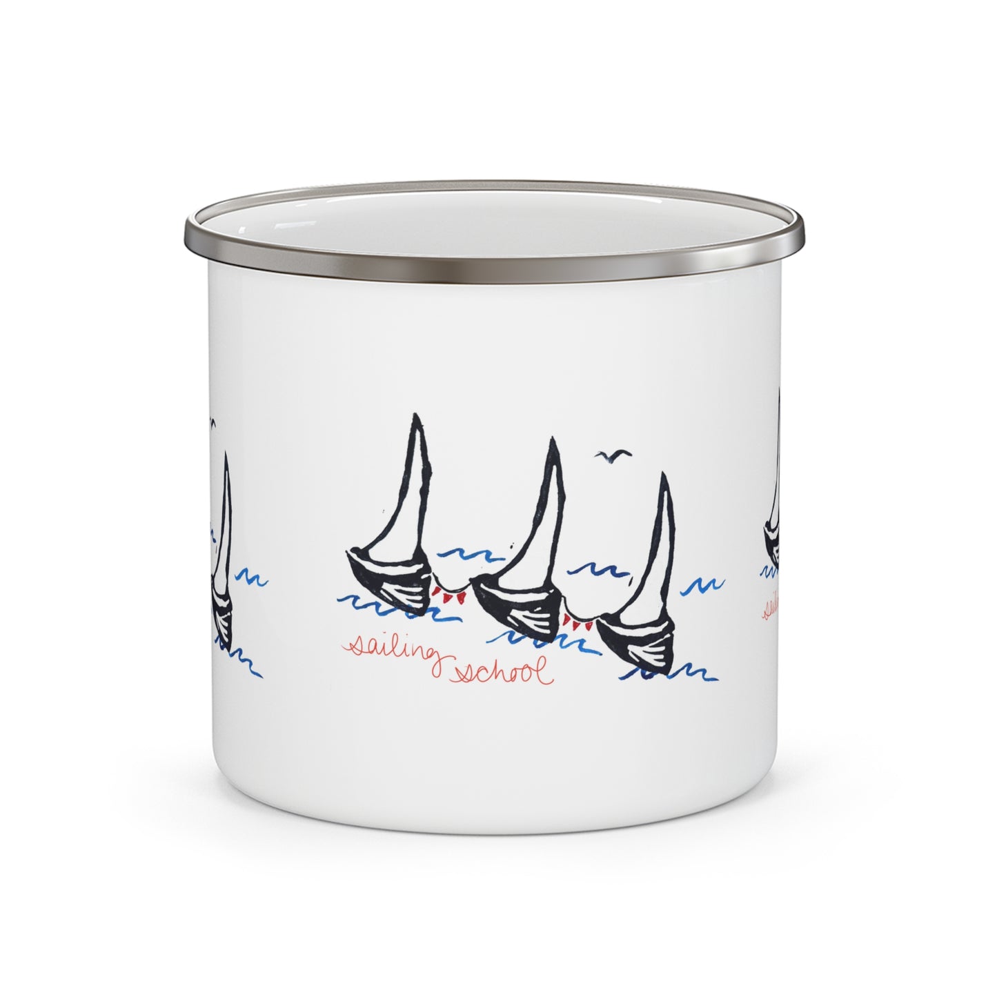 Lighthouse Museum Boat Mug - Sailboats