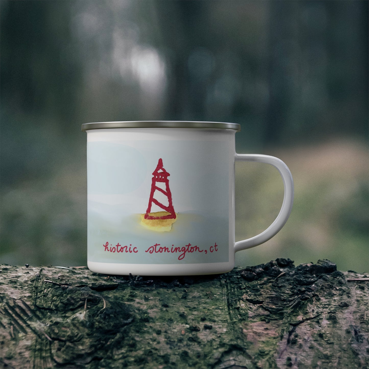 Lighthouse Museum Boat Mug - Striped lighthouse