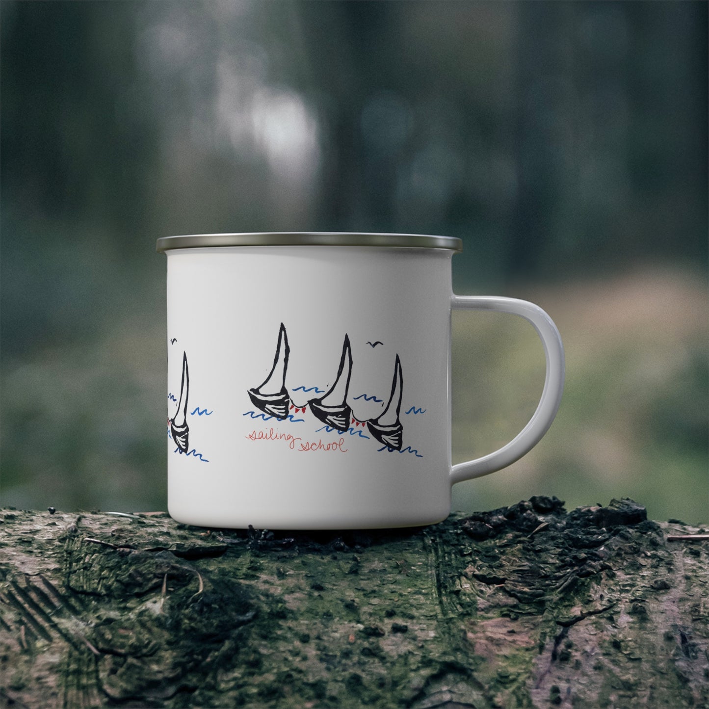 Lighthouse Museum Boat Mug - Sailboats